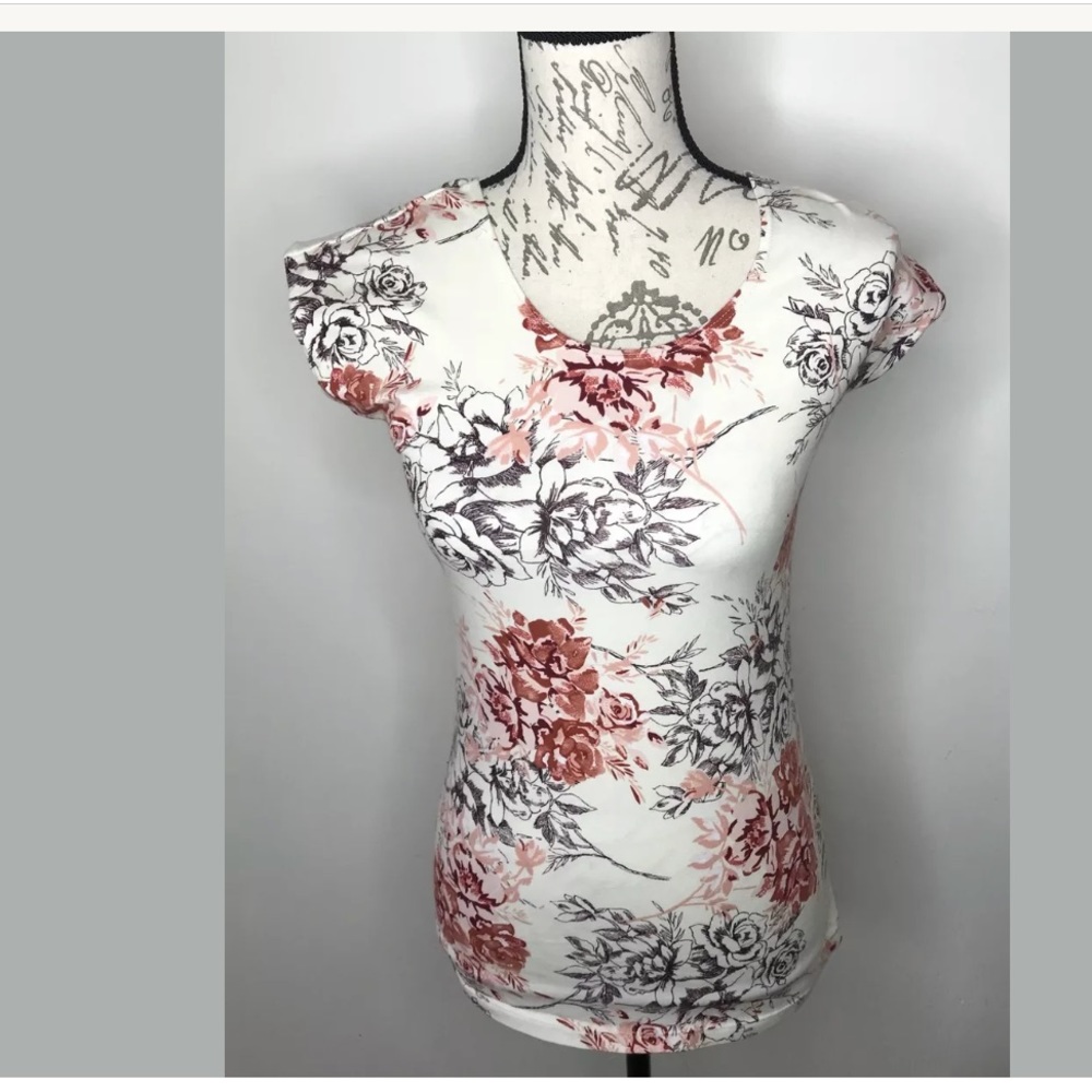 Mod Bod size L stretch floral shirt short sleeve